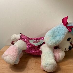 Poochie & Co Maltese Rainbow Plush Dog Plush Girls’ Purse